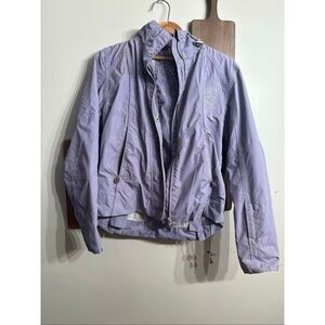 Gersemi Hazel Purple Long Sleeve Hooded Equestrian Riding Rain Jacket Size Small